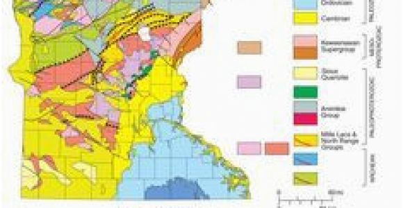 Minnesota Agate Map Bedrock Geology Of Minnesota Minnesota Minnesota Geology Rock