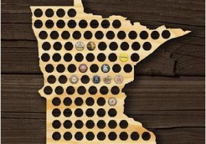 Minnesota Beer Cap Map Minnesota Beer Map Etsy