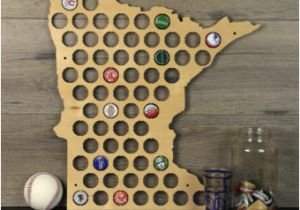 Minnesota Beer Cap Map Minnesota Beer Map Etsy