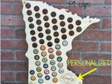 Minnesota Beer Cap Map Minnesota Beer Map Etsy