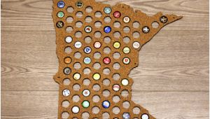 Minnesota Beer Cap Map Minnesota Beer Map Etsy