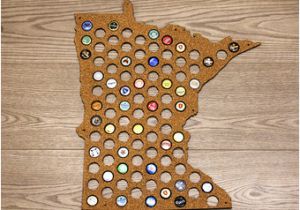 Minnesota Beer Cap Map Minnesota Beer Map Etsy