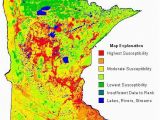 Minnesota Biomes Map Ground Water Contamination Susceptibility In Minnesota Map Via the