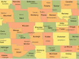 Minnesota County Map with Cities north Dakota County Map