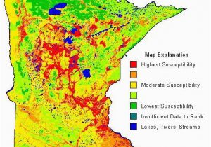 Minnesota Fall Colors Map Ground Water Contamination Susceptibility In Minnesota Map Via the