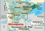 Minnesota Geographical Map Minnesota Latitude Longitude Absolute and Relative Locations