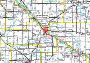 Minnesota Highway Construction Map Guide to Granite Falls Minnesota
