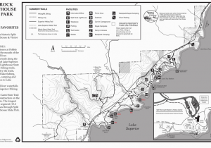 Minnesota Hiking Trails Map Split Rock Lighthouse State Park Summer Map