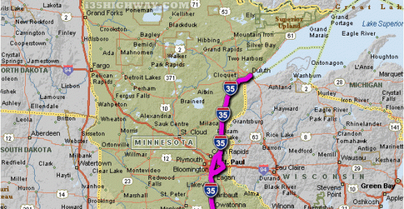 Minnesota Hwy Map I 35 Minnesota Interstate 35 State Map Minnesota Map