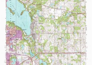 Minnesota Lake Contour Maps White Bear Lake East topographic Map Mn Usgs topo Quad 45092a8