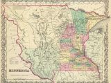 Minnesota Lake Maps for Sale Old Historical City County and State Maps Of Minnesota