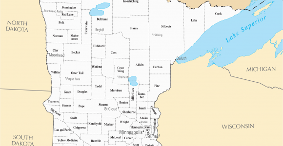 Minnesota Map Of Cities and towns Mn County Maps with Cities and Travel Information Download Free Mn