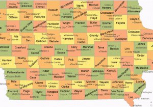 Minnesota Map with Counties and Cities Iowa County Map