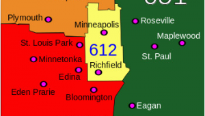 Minnesota Phone area Code Map area Code 612 Wikipedia