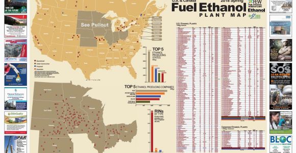 Minnesota Power Plants Map Spring 2018 U S and Canada Fuel Ethanol Plant Map by Bbi