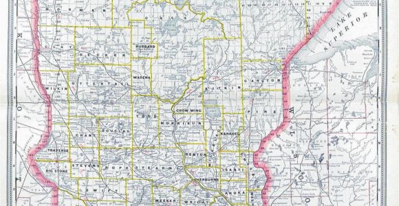Minnesota Rail Map Minnesota Railroad and County Antique Map 1887 Trend Minnesota