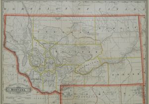 Minnesota Railroad Map Grant S Railroad and County Map Of Montana 1886 Philadelphia