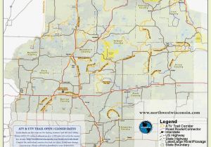 Minnesota River Trail Map Nw Wisconsin atv Snowmobile Corridor Map 4 Wheeling Trail Maps