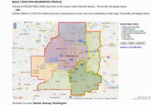 Minnesota School Districts Map Twin Cities area Custom Profiles Tutorial Minnesota Compass