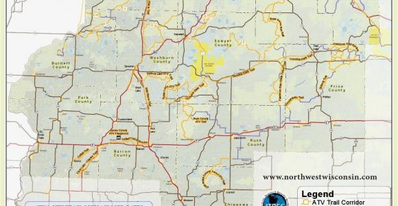 Minnesota Snowmobile Trail Map Nw Wisconsin atv Snowmobile Corridor Map 4 Wheeling Trail Maps
