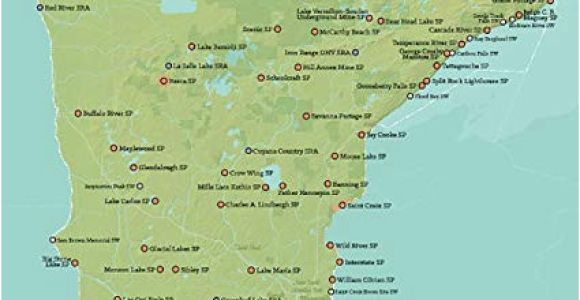 Minnesota State Highway Map Amazon Com Best Maps Ever Minnesota State Parks Map 11×14 Print
