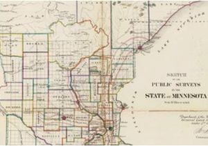Minnesota State Map with Counties Old Historical City County and State Maps Of Minnesota