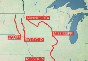 Minnesota Temperature Map Long Term Flooding Remains A Concern In Central Us as Rivers