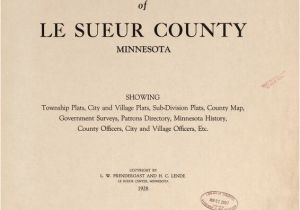Minnesota township Range Map Map Plat Book Of Le Sueur County Minnesota Showing township