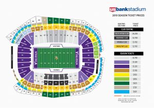 Minnesota Vikings Stadium Map Vikings Seating Chart at U S Bank Stadium Minnesota Vikings