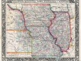 Mitchell oregon Map 1860 Mitchell Map Of Iowa 2c Missouri 2c Illinois 2c Nebraska and
