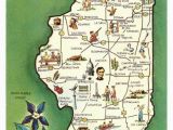 Monmouth oregon Map Vintage State Map Postcards Vintage 1970s Illinois State Map