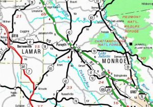 Monroe County Georgia Map County Of Monroe Georgiainfo