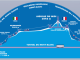 Mont Blanc France Map Aiguille Du Midi 3842m Chamonix Mont Blanc France