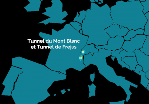 Mont Blanc France Map Alpine Tunnels Eurotoll