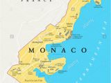 Monte Carlo France Map Geography Travel Monaco City State Stockfotos Geography Travel