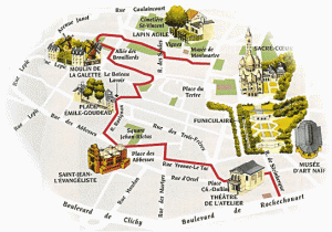 Montmartre Paris France Map Montmartre District Historic Center Map Teaching French Paris