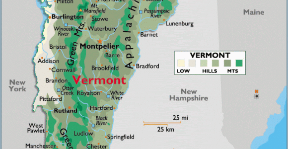 Montpelier Ohio Map Vermont Large Color Map Maps Vermont Mountain States United States