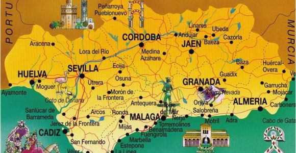 Moron Spain Map andalusia Spain Postcard Exchange One World andalusia Spain