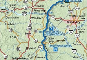 Mount Airy north Carolina Map Map Of the Blue Ridge Parkway Virginia north Carolina State Line