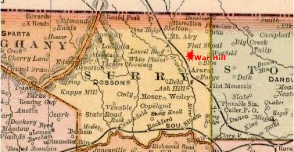 Mount Airy north Carolina Map War Hill Found north Carolina Collection