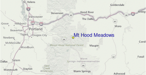 Mount Hood oregon Map Mt Hood Meadows Pra Vodce Po Sta Edisku Mapa Lokaca Mt Hood Meadows