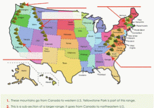 Mountain Ranges In Canada Map U S Mountain Ranges Worksheet Education Com