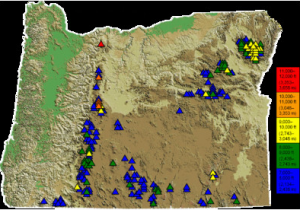 Mountains In oregon Map List Of Mountain Ranges Of oregon Revolvy