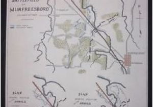 Murfreesboro Tennessee Map Murfreesboro Tennessee Civil War Battlefield Color 1862 Map Troop