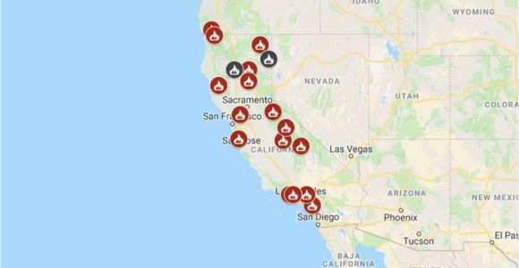 Murphy California Map Map See where Wildfires are Burning In California Nbc southern