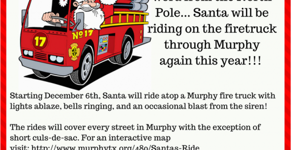 Murphy Texas Map Santa is Visiting Murphy City Of Murphy Nextdoor