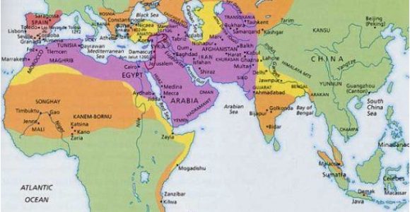 Muslim Spain Map islamic World In 1500 Maps Historical Maps islam Map