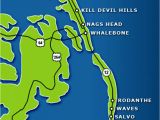 Nags Head north Carolina Map Fishing the Outer Banks