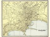 Naples Italy City Map 1895 Antique Naples Italy City Map Reproduction Print Map Of Etsy