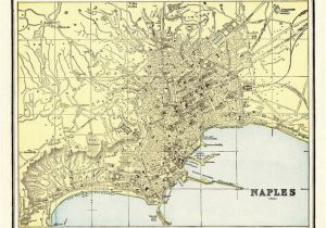 Naples Italy City Map 1895 Antique Naples Italy City Map Reproduction Print Map Of Etsy